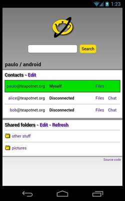 Emulate Android APK Teapotnet