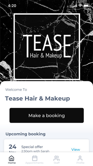 Emulate iPhone app Tease Hair & Makeup using MyAndroid