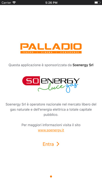 Emulate iPhone app Teatro Palladio using MyAndroid