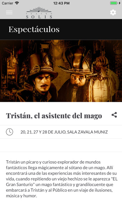 Emulate iPhone app Teatro Solís using MyAndroid Emulate iPhone app Teatro Solís using MyAndroid