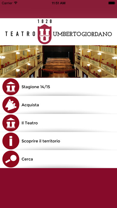 Emulate iPhone app Teatro Umberto Giordano using MyAndroid Emulate iPhone app Teatro Umberto Giordano using MyAndroid