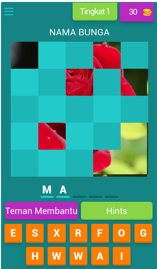 Run android online APK Tebak Gambar Bunga from MyAndroid or emulate Tebak Gambar Bunga using MyAndroid