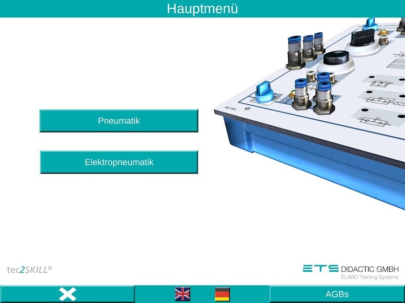 Emulate iPhone app tec2SKILL Pneumatics using MyAndroid