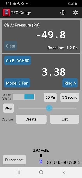 Emulate iPhone app TEC Gauge using MyAndroid