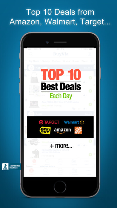 Emulate iPhone app Tech Deals, Computer Shopping using MyAndroid