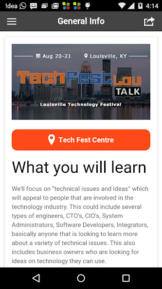 Run android online APK TechFestLou from MyAndroid or emulate TechFestLou using MyAndroid