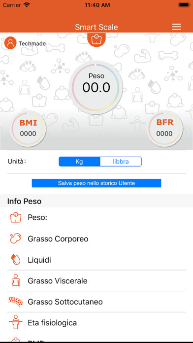 Emulate iPhone app Techmade Smart Scale using MyAndroid