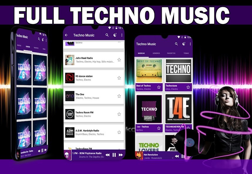 Run android online APK Techno music from MyAndroid or emulate Techno music using MyAndroid