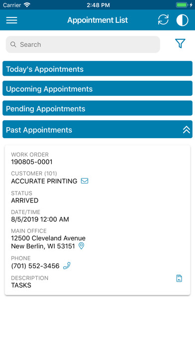 Emulate iPhone app TechPro Field Service App using MyAndroid