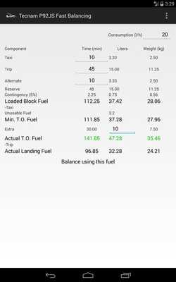 Emulate Android APK Tecnam P92JS Fast Balancing