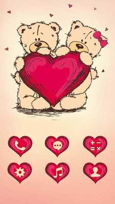 Emulate Android APK Teddy in Love Theme