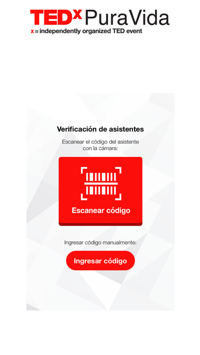 Emulate iPhone app TEDx Pura Vida Staff using MyAndroid
