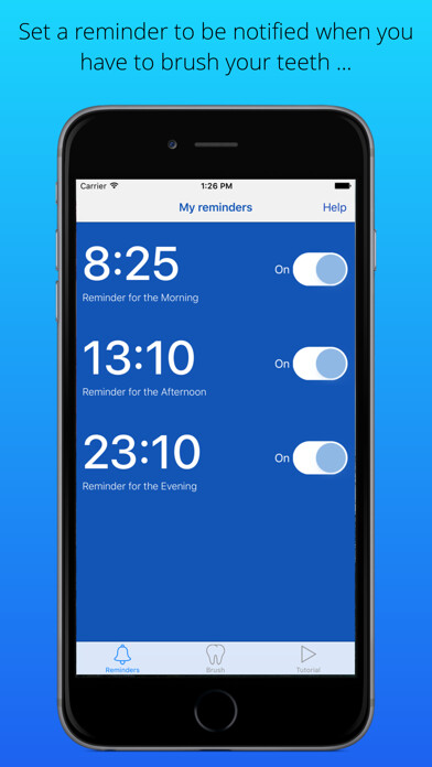 Emulate iPhone app TeethReminder using MyAndroid Emulate iPhone app TeethReminder using MyAndroid