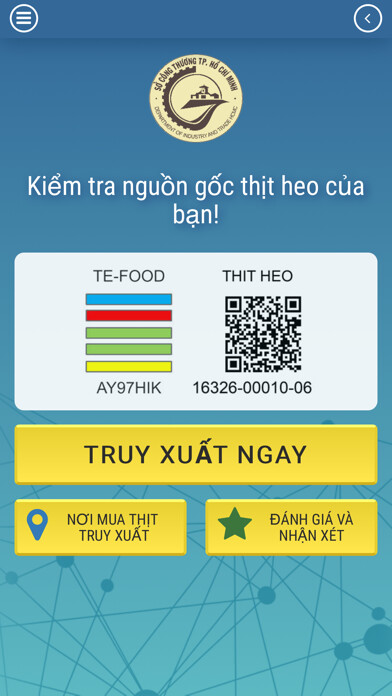 Emulate iPhone app TE-FOOD Public B2C using MyAndroid