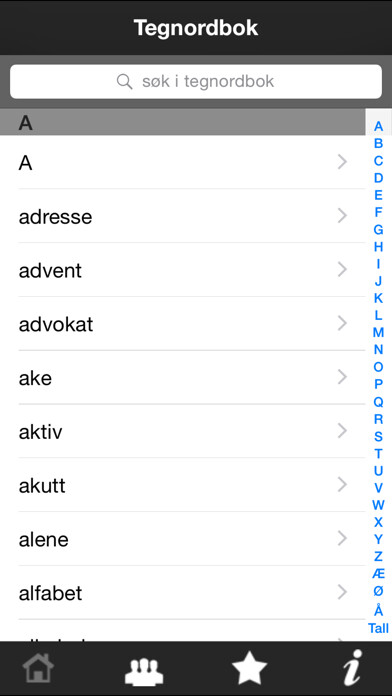 Emulate iPhone app Tegnordbok MINI using MyAndroid