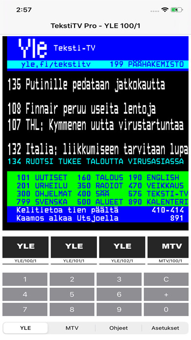 Emulate iPhone app TekstiTV using MyAndroid