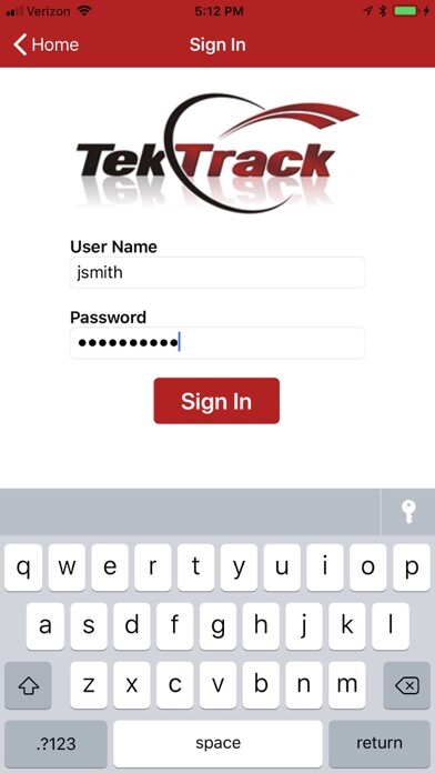 Emulate iPhone app TekTrack Package Tracking using MyAndroid