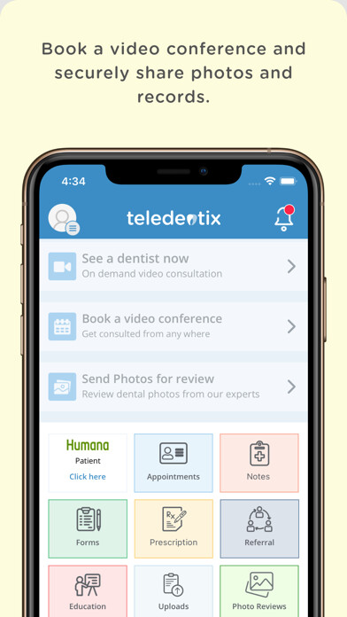 Emulate iPhone app Teledentix Patient using MyAndroid