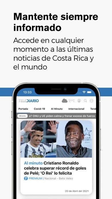 Emulate iPhone app Telediario Costa Rica using MyAndroid Emulate iPhone app Telediario Costa Rica using MyAndroid