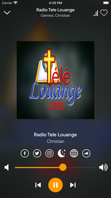Emulate iPhone app Tele Louange using MyAndroid