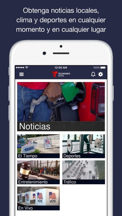 Emulate iPhone app Telemundo Reno KXNV using MyAndroid
