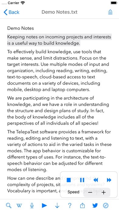 Emulate iPhone app TelepaText - editor, speech using MyAndroid Emulate iPhone app TelepaText - editor, speech using MyAndroid
