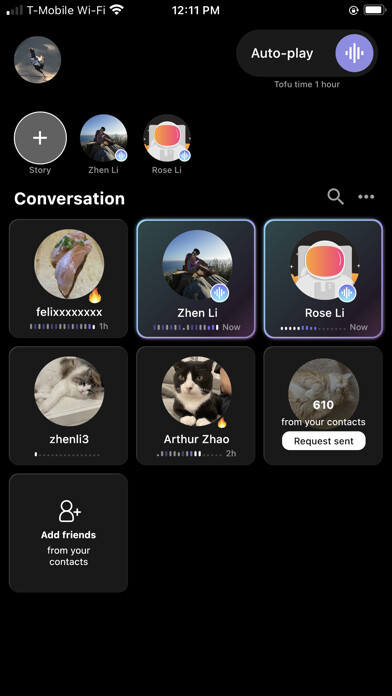 Emulate iPhone app Teleport - the voice messenger using MyAndroid