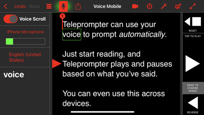 Emulate iPhone app Teleprompter for iPad & iPhone using MyAndroid