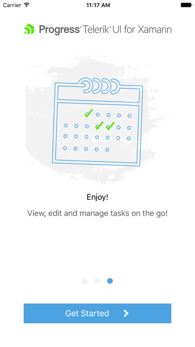 Emulate iPhone app Telerik To-Do using MyAndroid