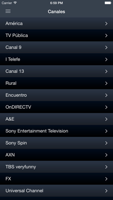 Emulate iPhone app Televisión de Argentina using MyAndroid Emulate iPhone app Televisión de Argentina using MyAndroid