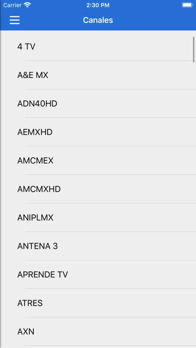 Emulate iPhone app Televisión de México - TuTV using MyAndroid