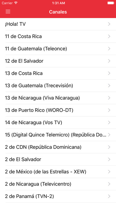 Emulate iPhone app Televisión de Nicaragua using MyAndroid