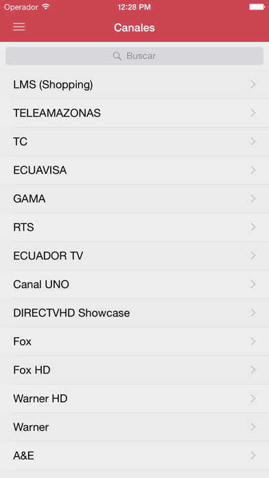 Emulate iPhone app Televisin Ecuatoriana Gua using MyAndroid