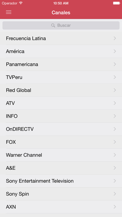 Emulate iPhone app Televisión Peruana Guía Gratis using MyAndroid