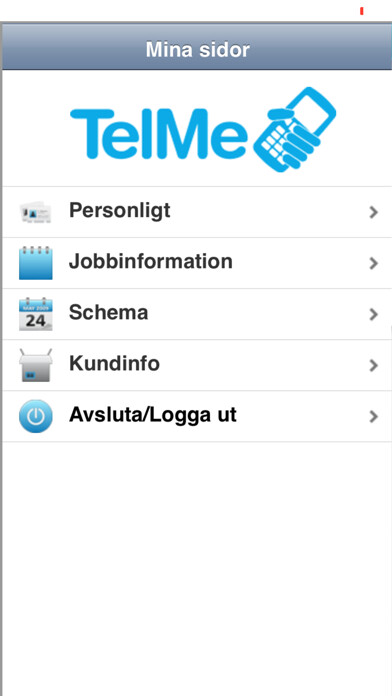 Emulate iPhone app TelMe Vikarie using MyAndroid