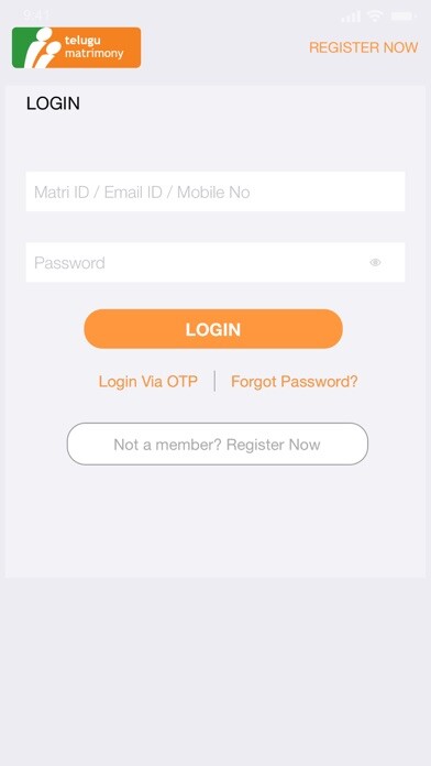 Emulate iPhone app TeluguMatrimony - Matrimonial using MyAndroid