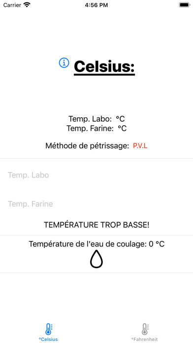 Emulate iPhone app Temperature de Base using MyAndroid