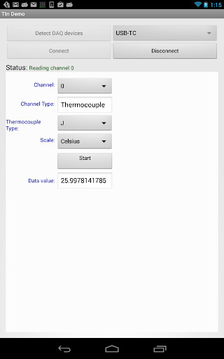 Run android online APK Temperature Input Demo from MyAndroid or emulate Temperature Input Demo using MyAndroid