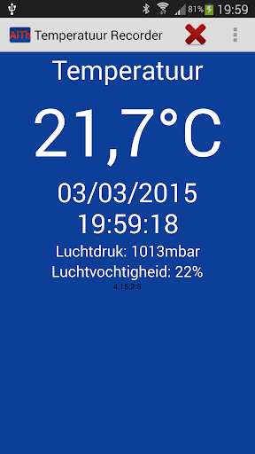Emulate Android APK Temperature Recorder