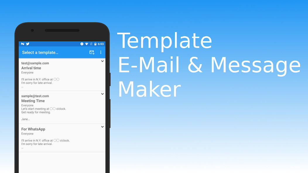 Run android online APK TemplateM - Mail  Message from MyAndroid or emulate TemplateM - Mail  Message using MyAndroid