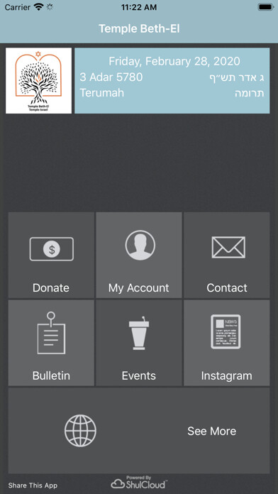 Emulate iPhone app Temple Beth-El, Inc using MyAndroid Emulate iPhone app Temple Beth-El, Inc using MyAndroid