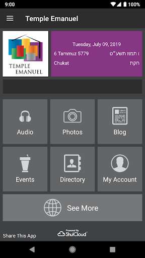 Emulate Android APK Temple Emanu-El