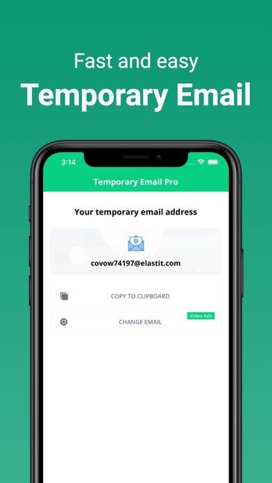 Emulate iPhone app Temporary Email Pro using MyAndroid