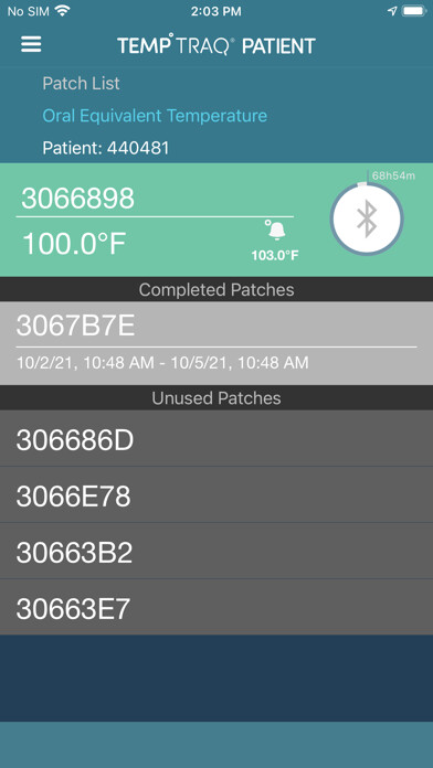 Emulate iPhone app TempTraq Patient using MyAndroid Emulate iPhone app TempTraq Patient using MyAndroid