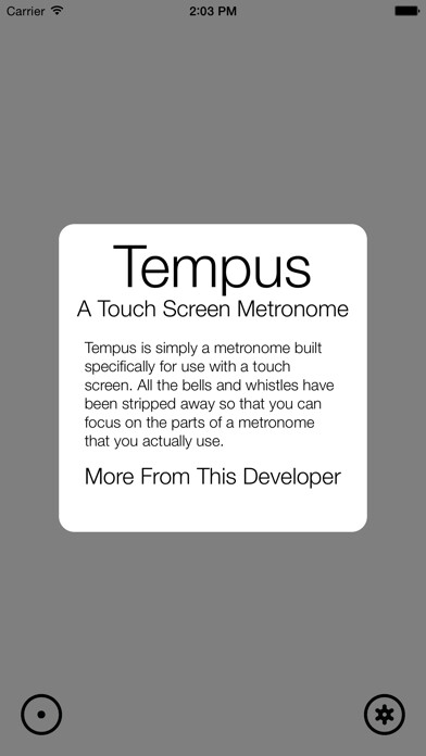 Emulate iPhone app Tempus - A Touch Screen Metronome using MyAndroid
