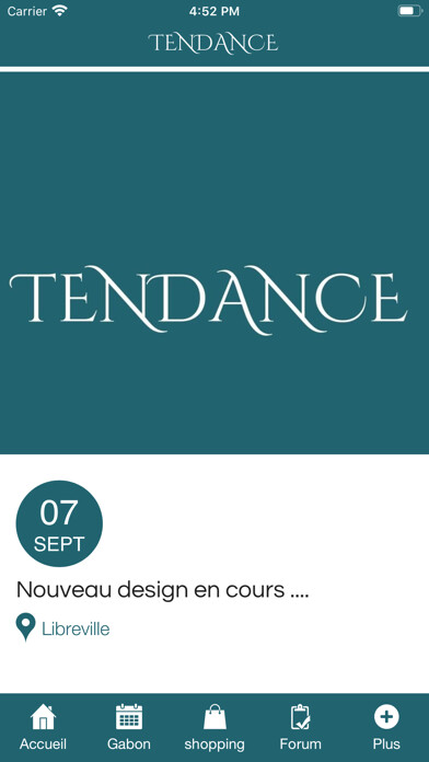 Emulate iPhone app Tendance Gabon using MyAndroid