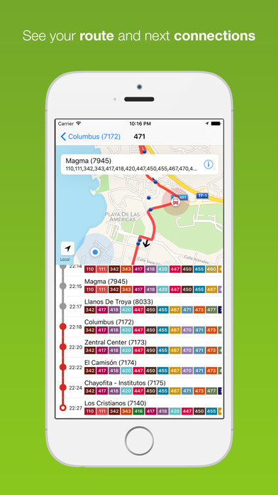 Emulate iPhone app Tenerife Public Transport using MyAndroid Emulate iPhone app Tenerife Public Transport using MyAndroid