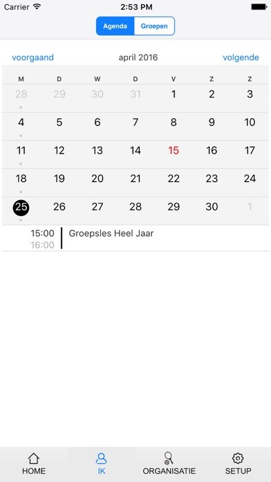Emulate iPhone app Tennisschool Jan de Rook using MyAndroid