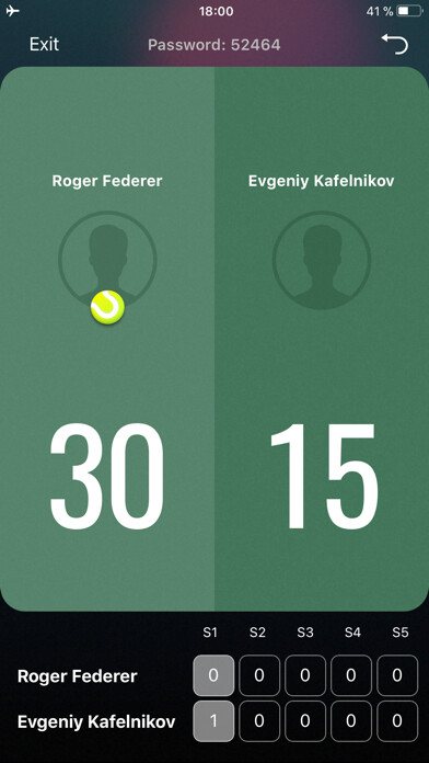 Emulate iPhone app Tennis Scoring Online using MyAndroid