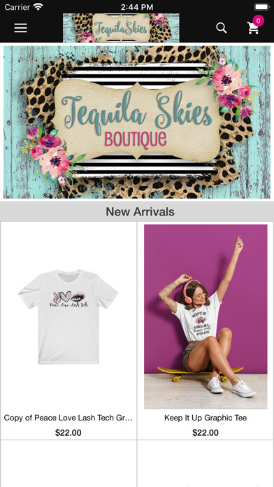 Emulate iPhone app Tequila Skies Boutique using MyAndroid Emulate iPhone app Tequila Skies Boutique using MyAndroid